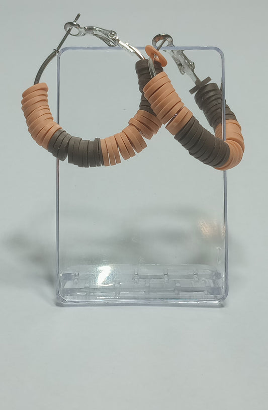 Two-Tone Clay-Disk Hoops (Fall)