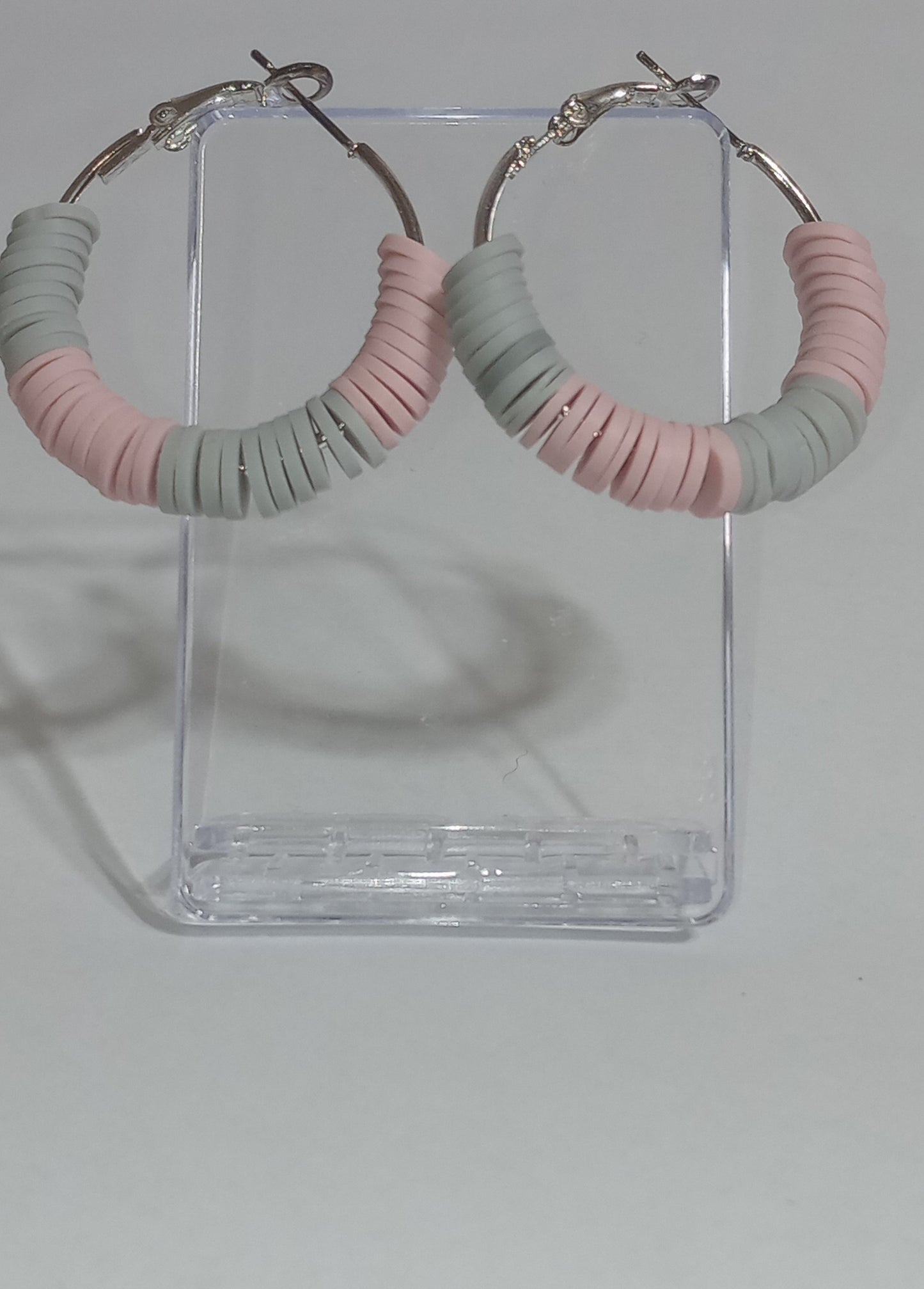 Two-Tone Clay-Disk Hoops (Summer)