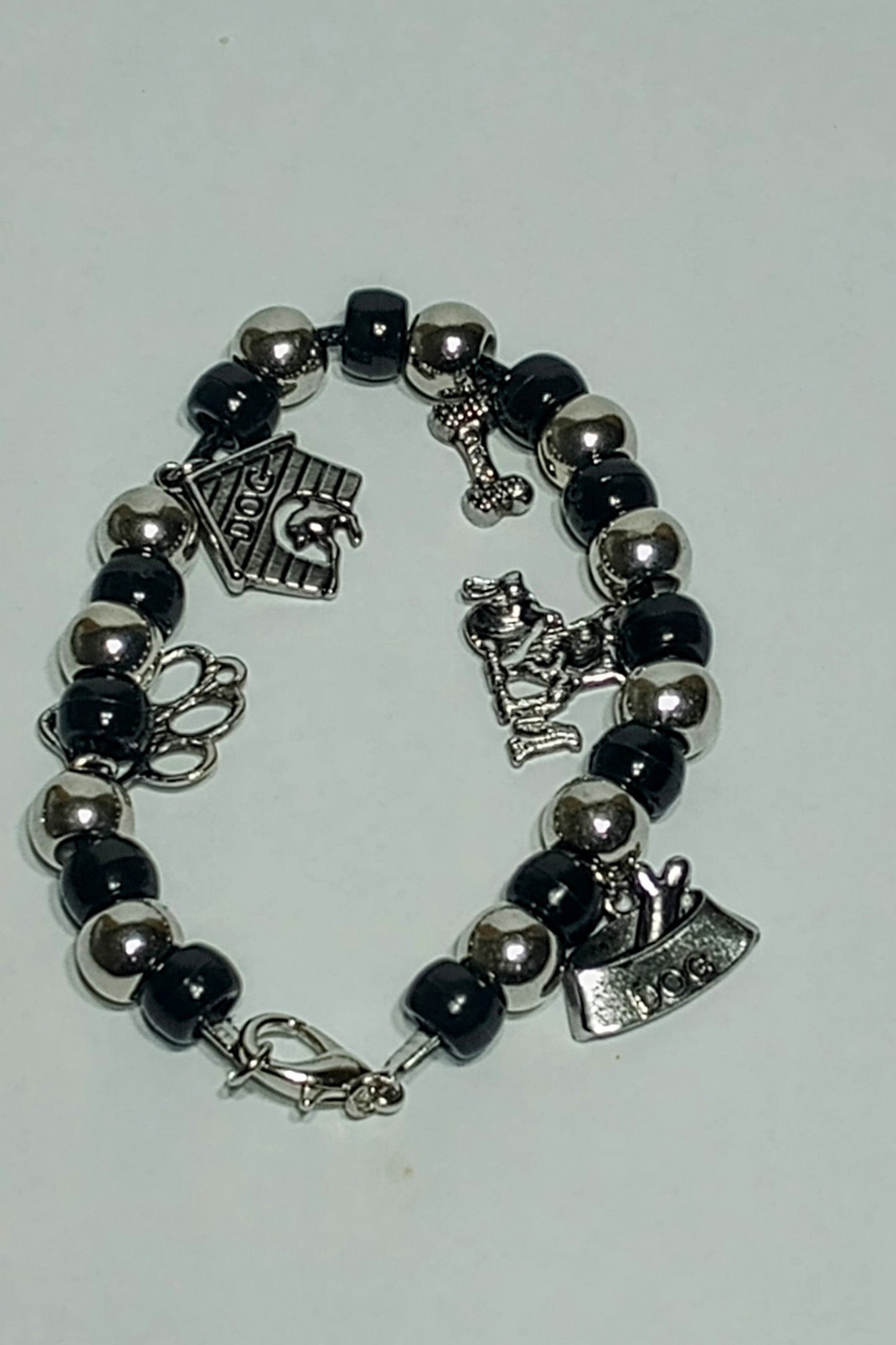 Fur Baby Charm Bracelet (Black/Silver)