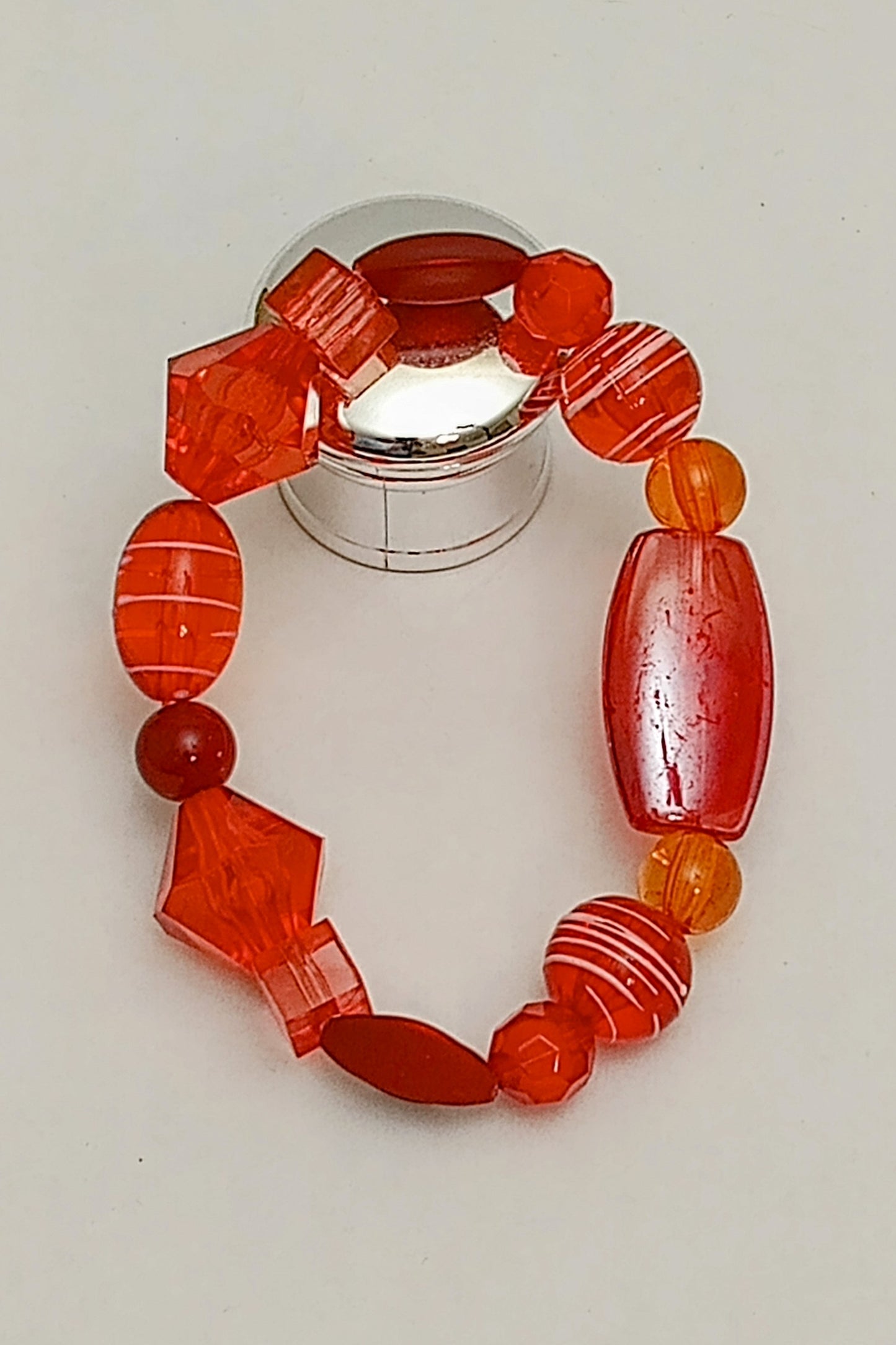 Multi-Size Beaded Bracelet (Red)