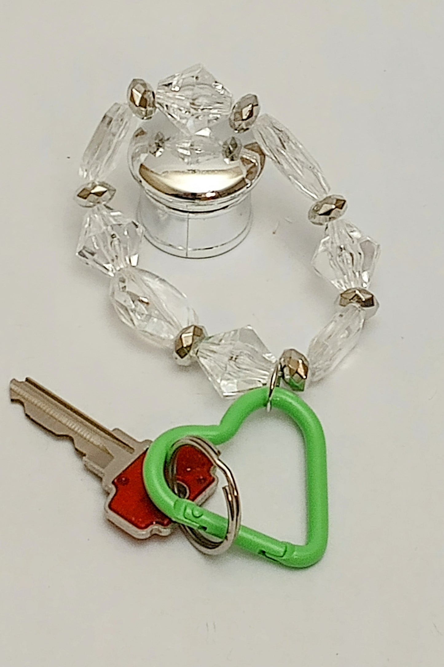 Green Heart Bracelet Key Chain