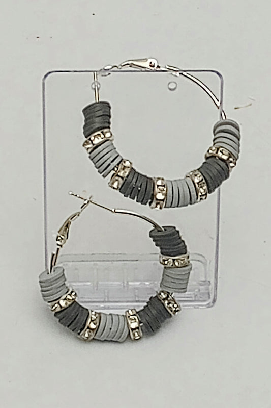 Gray & Silver Hoop