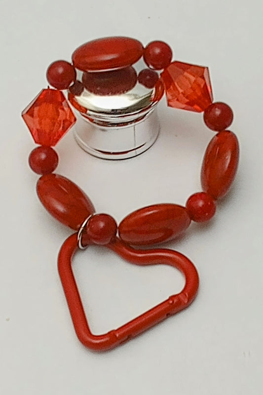 Red Heart Bracelet Key Chain