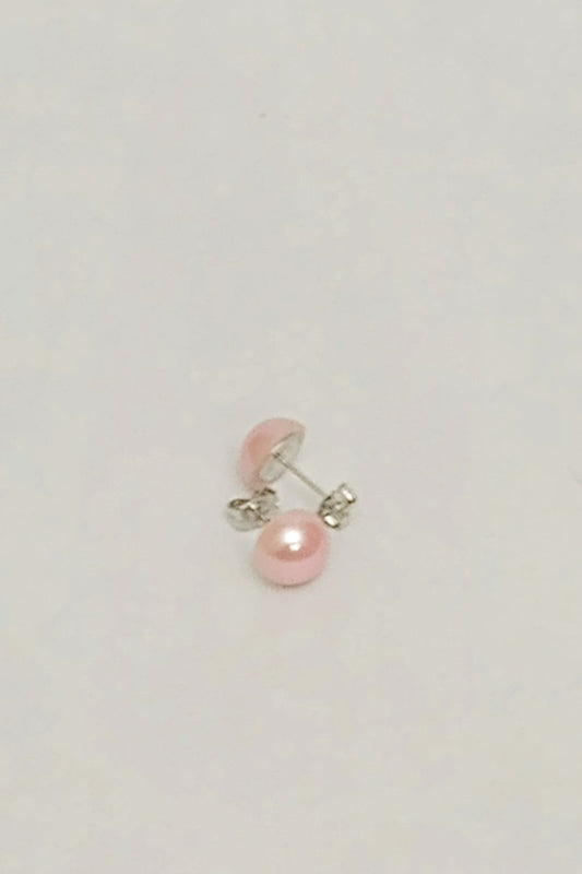 Pink-Tone Half Globe Stud