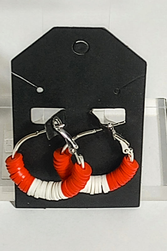 College Fan Hoop Earrings